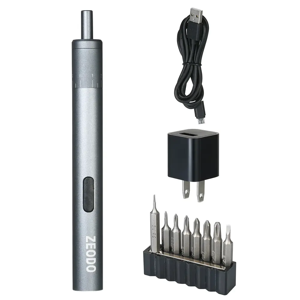 Мини-usb электрическая отвертка набор 8 шт. биты Регулируемая Аккумуляторная дрель отвертка для телефона ноутбука