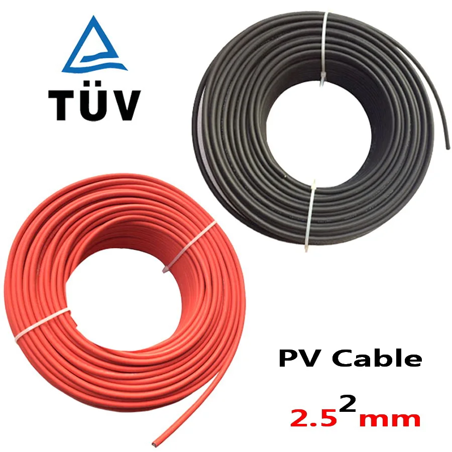 20 метров/рулон 2 5 мм2 4 6 Солнечный Кабель с покрытием XLPE/10AWG PV кабель сертификатом