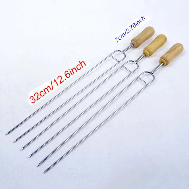 Высокое качество 6 шт./упак. U ЖАРКОЕ БАРБЕКЮ игла для барбекю шпажки деревянная