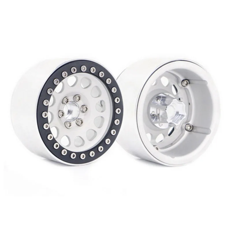 4PCS 4 шт. алюминиевый сплав 2,2 Beadlock Колесные диски для 1/10 RC Гусеничный осевой SCX10 SCX10 II 90046 TRX4 D90 Аксессуары RC Гусеничный - Цвет: 4PCS
