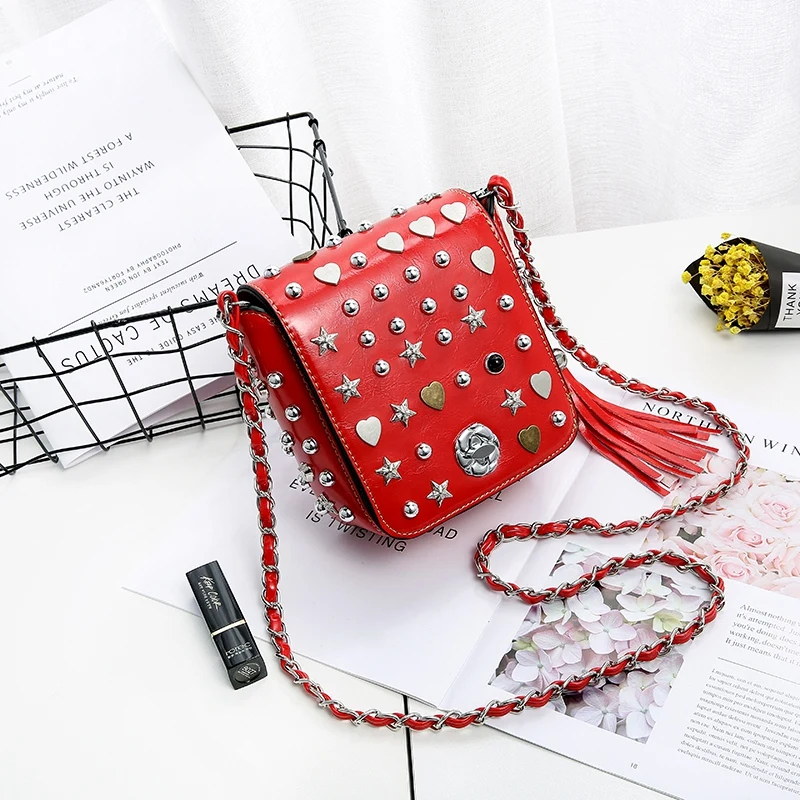 2019 для женщин из лоскутов искусственной кожи сумки черный красный розовый