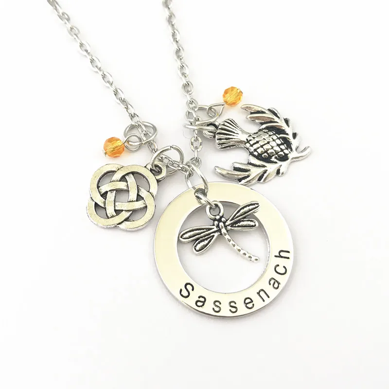 

FANTASY UNIVERSE Movie Fashion High Quality Metal Kawaii Outlander Charm necklace Cosplay Dragonfly Jewelry Woman/Man Gift