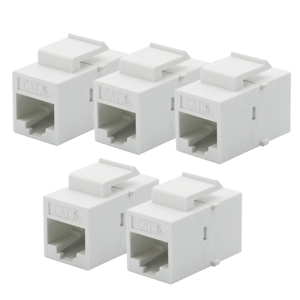 5 шт./лот CAT6 RJ45 для разъема женский белый соединитель вставной защелкивающийся