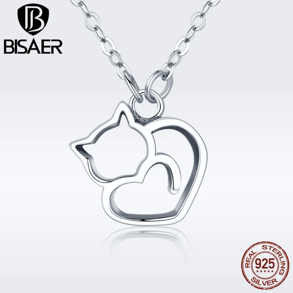 Женское Ожерелье из стерлингового серебра 925 пробы с милым животным ювелирное