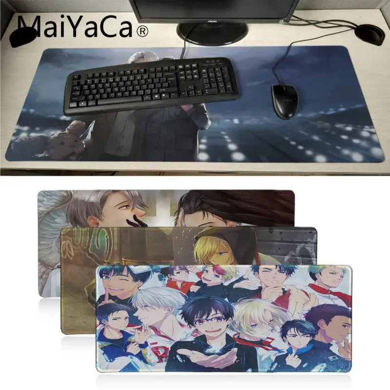 

Игровой коврик для мыши Maiyaca Yuri on Ice, коврик для мыши с фиксирующим краем, игровой стол, ноутбук, резиновый коврик для мыши, аниме