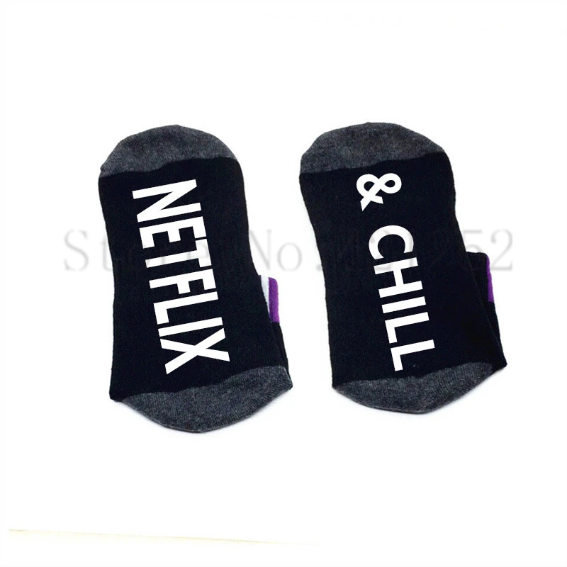 Носки Netflix& Chill хлопковые эластичные удобные носки унисекс Netflix Одежда Носки