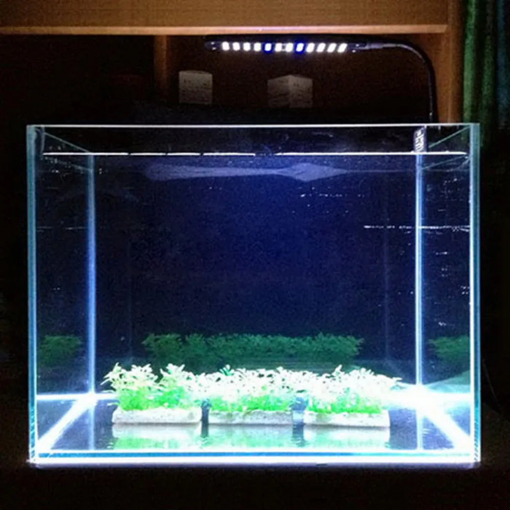 48 LED DC 15 в 3 Вт 2 режима пластиковые аквариумные рыбные растения растут клип на
