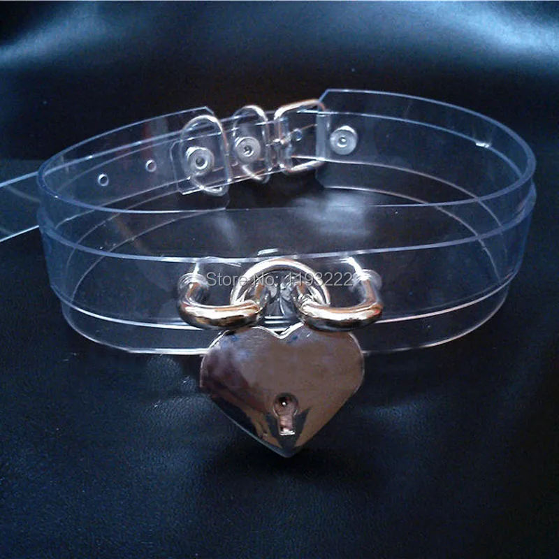 Ошейник из прозрачного ПВХ ручной работы в стиле &quotЛолита&quot Харадзюку косплей