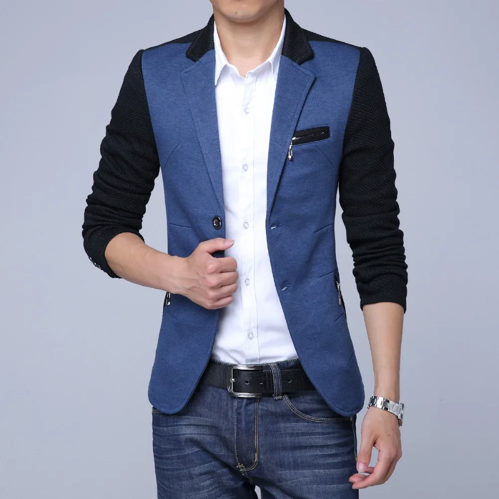 Корейский стиль уличная одежда для мужчин обтягивающие блейзеры куртки на