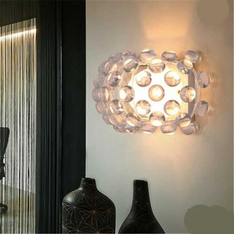 

Italian Patricia Urquiola S3 Wall Lamp Foscarini Caboche Media Pendelleuchte Crystal Acryl Clear Wall Light 1378