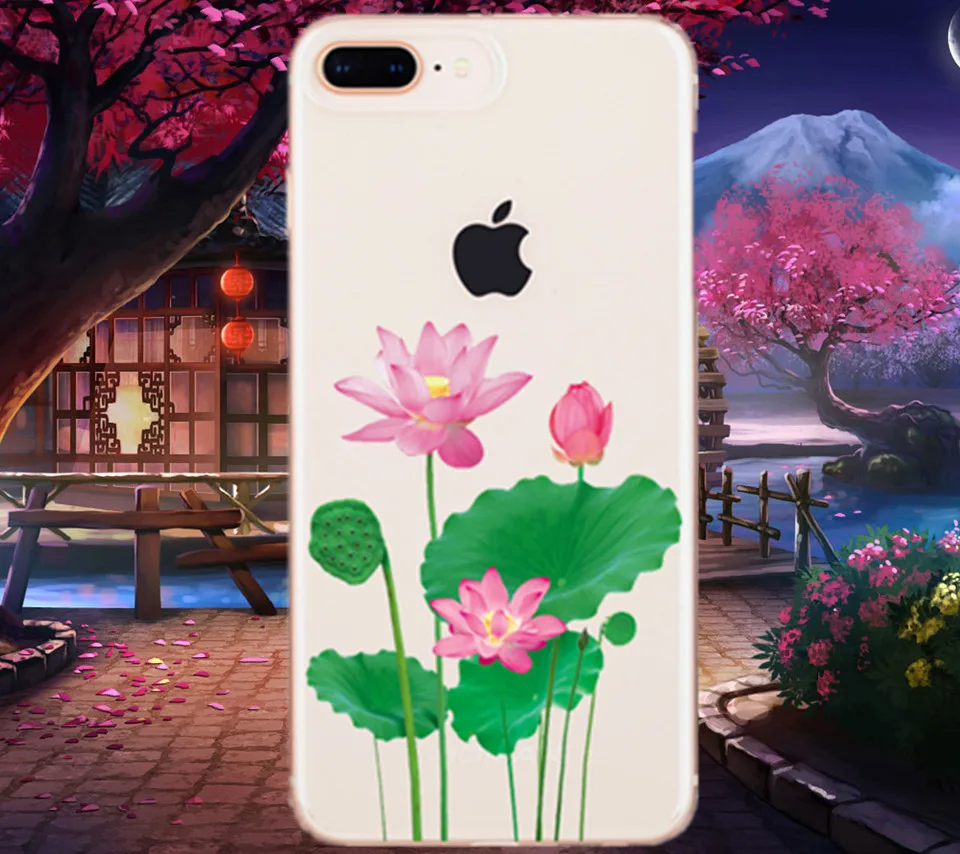 MPCQC popular fruit Soft TPU Transparent Silicon Phone Case for iphone X 7 8 6 6s plus romantic Floral Back Cover cases |