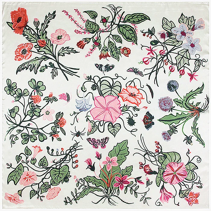 Новое поступление 2017 квадратный шелковый шарф роскошные Брендовые женские шали