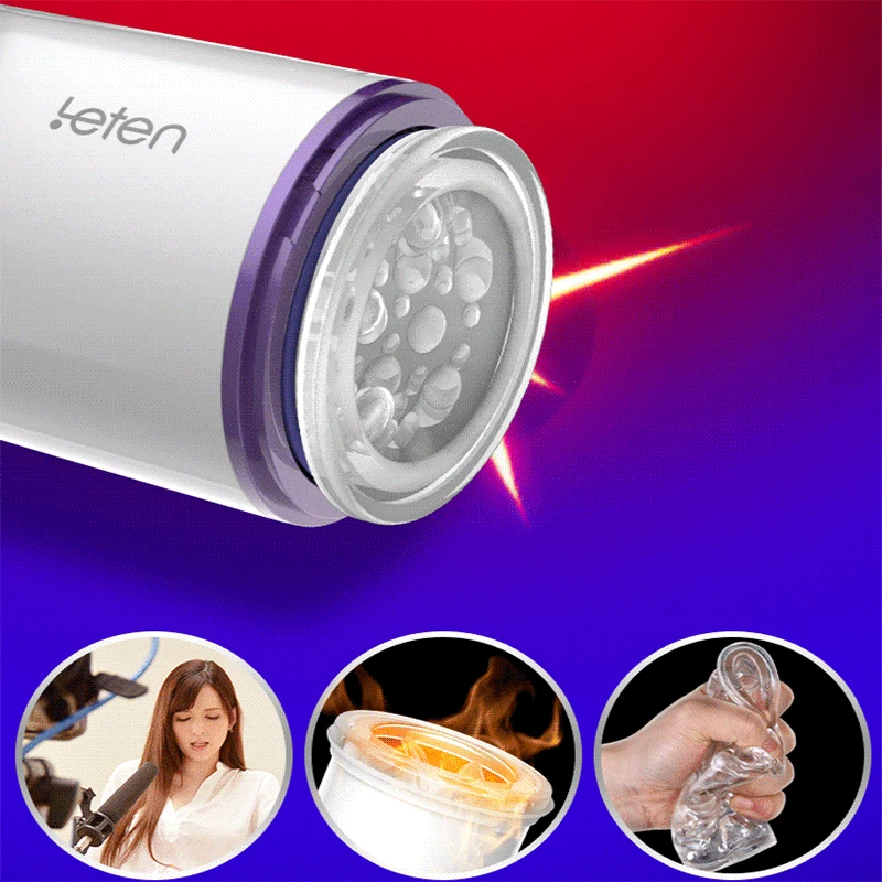 Leten heatable Thrusting поршень мужской мастурбатор для мужчин секс стоны выдвижной киска