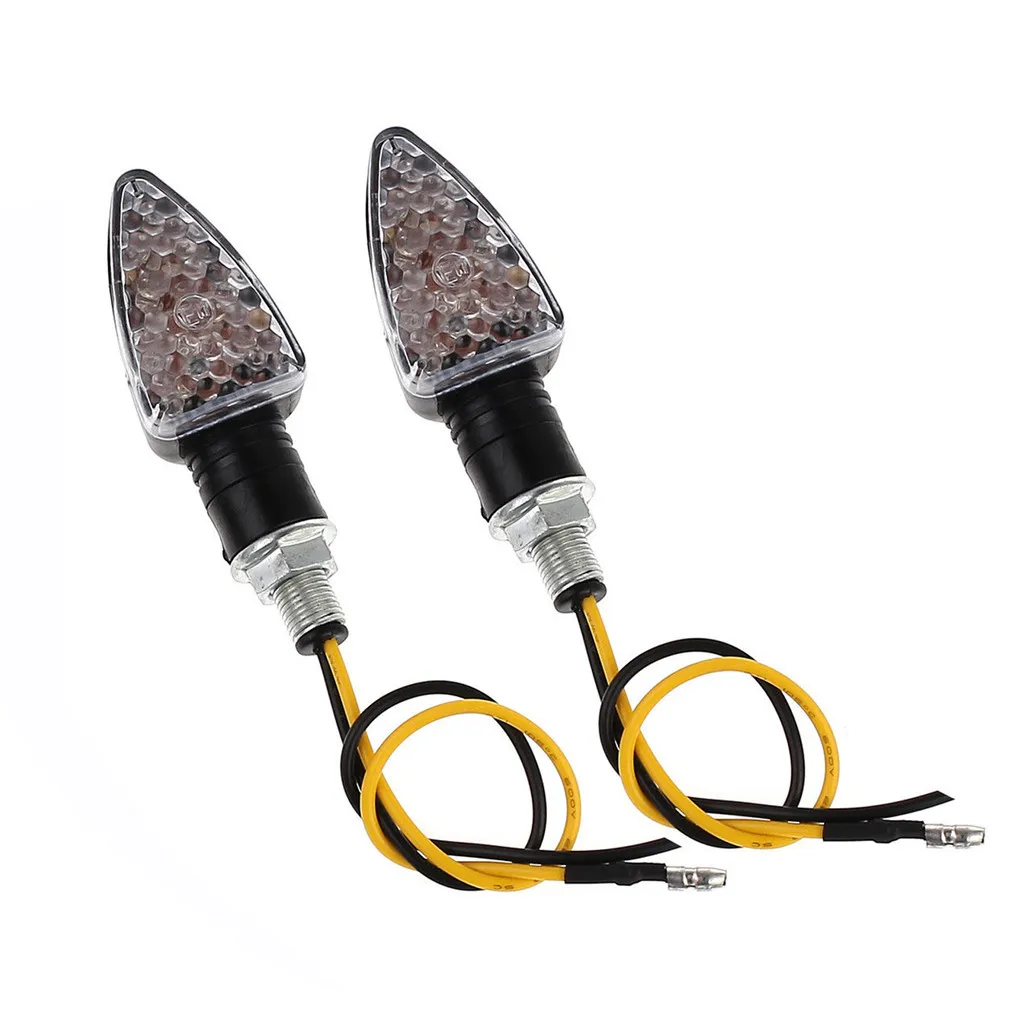 2 шт./компл. 12 В Универсальный мотоциклетный указатель поворота светильник желтая