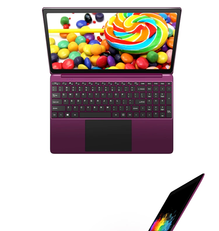 Очаровательная леди Фиолетовый ноутбук 15,6 дюймов N3450 Windows 10 Бесплатный язык OS наклейка клавиатура металлическое покрытие для офиса школы дома ноутбук