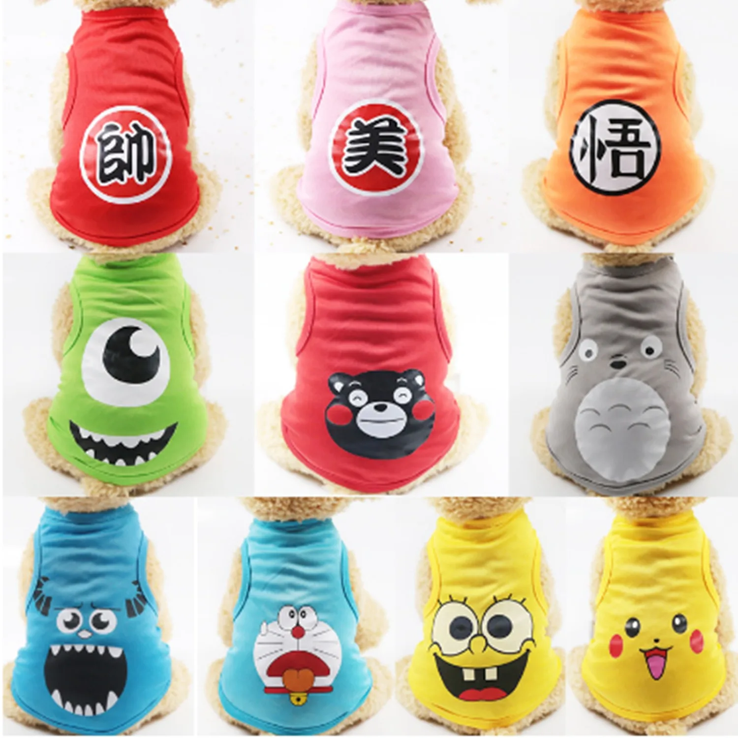 Футболка с котом мягкая одежда для щенков милых домашних животных героями