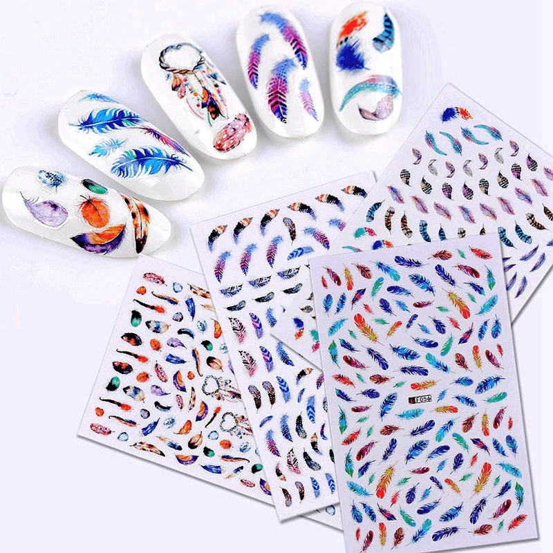 1 лист ультра тонкий стикеры 3D на ногти nail art самоклеющиеся наклейки для ногтей для акрилового маникюра ногтей Советы украшения Новое поступление