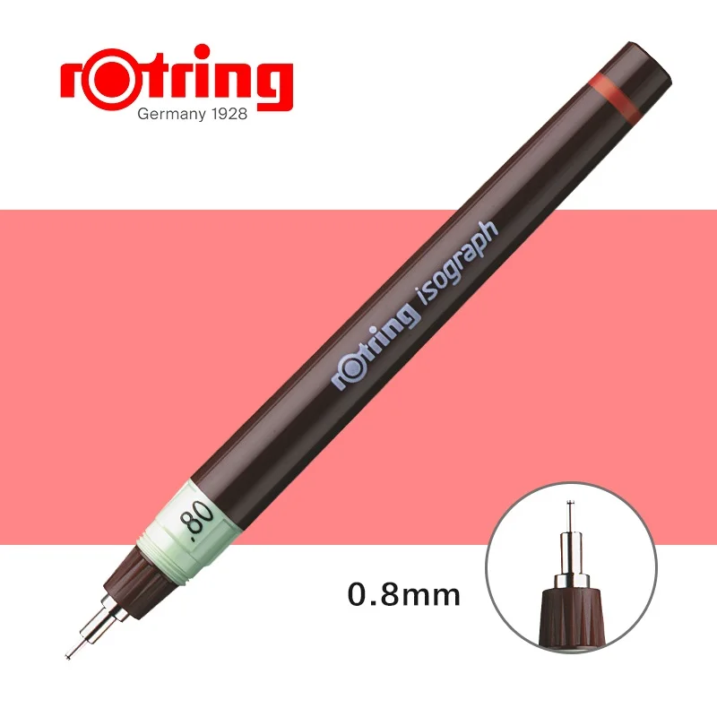 Rotring пористая ручка изограф заправленные чернила ручка для рисования 0,1 мм-1,0 мм Игла крюк линия ручка 1 шт