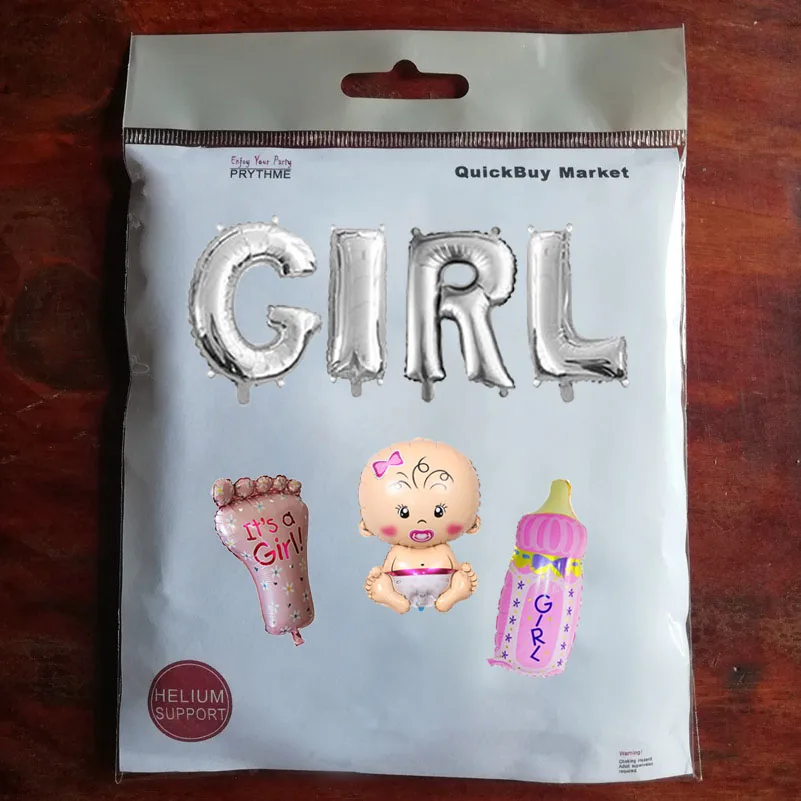 Комплект гелиевых фольгированных шаров для будущей матери посылка розничной