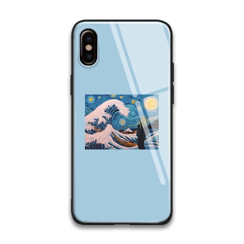 Fuji Wave Scream эстетический Мягкий силиконовый чехол для телефона из закаленного