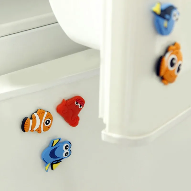 5 штук в партии милый рисунок рыба силикагель магниты на холодильник доски стикер