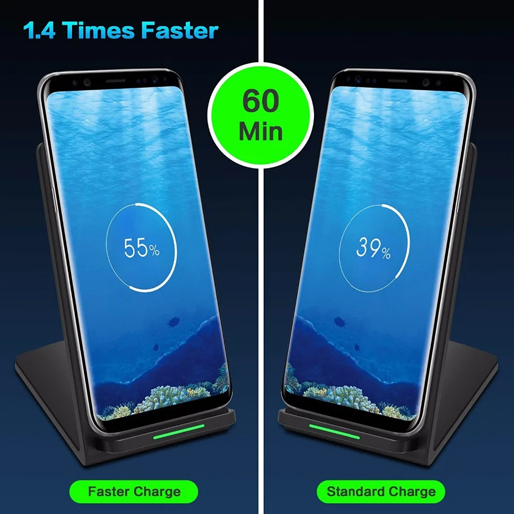 Кожа быстро QI Беспроводной Зарядное устройство для Samsung Galaxy S8/S8 plus/S7/S7 EDGE/S6 Edge