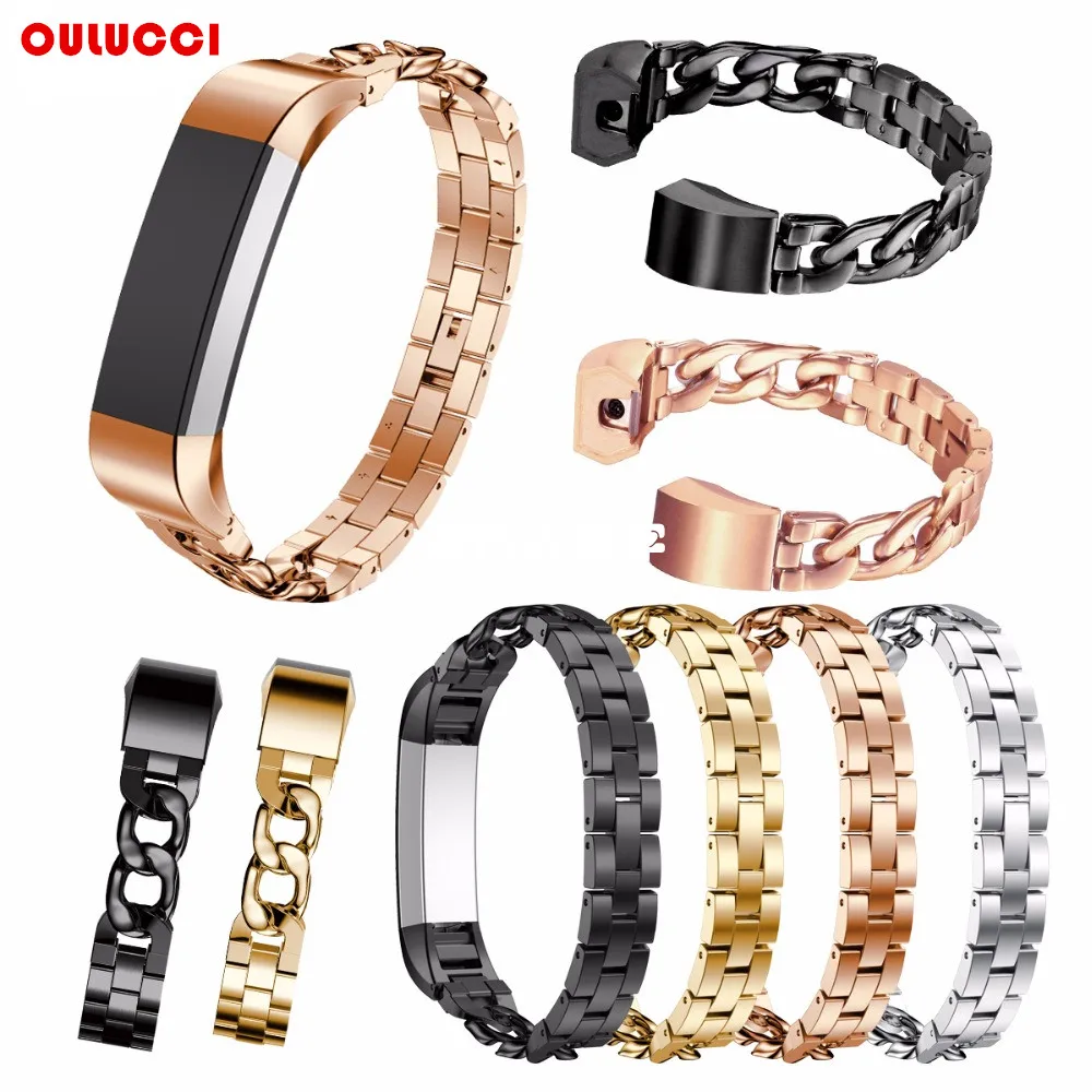 Для Fitbit Alta HR и сменные браслеты Oulucci из нержавеющей стали регулируемые Большие