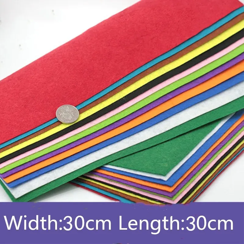10 шт. 30*30 см фетр ткань нетканый 160gsm Ткань DIY домашний декор игрушка детский сад