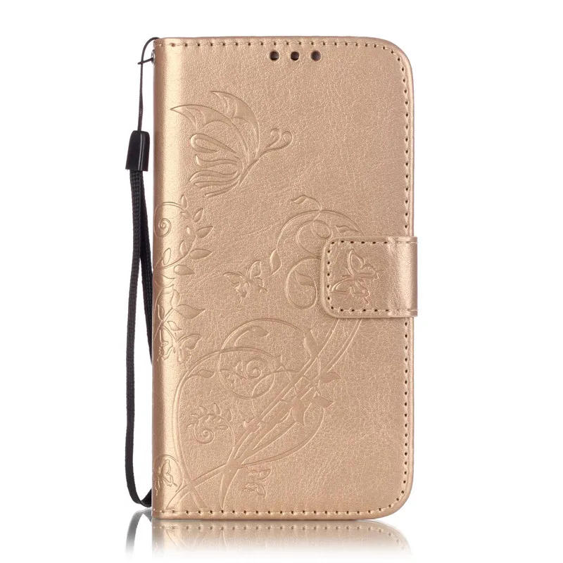 Для Samsung Galaxy S2 S3 S4 S5 Mini S6 Edge Plus S7 Note4 Note5 чехол-книжка из ТПУ и кожи с бабочками