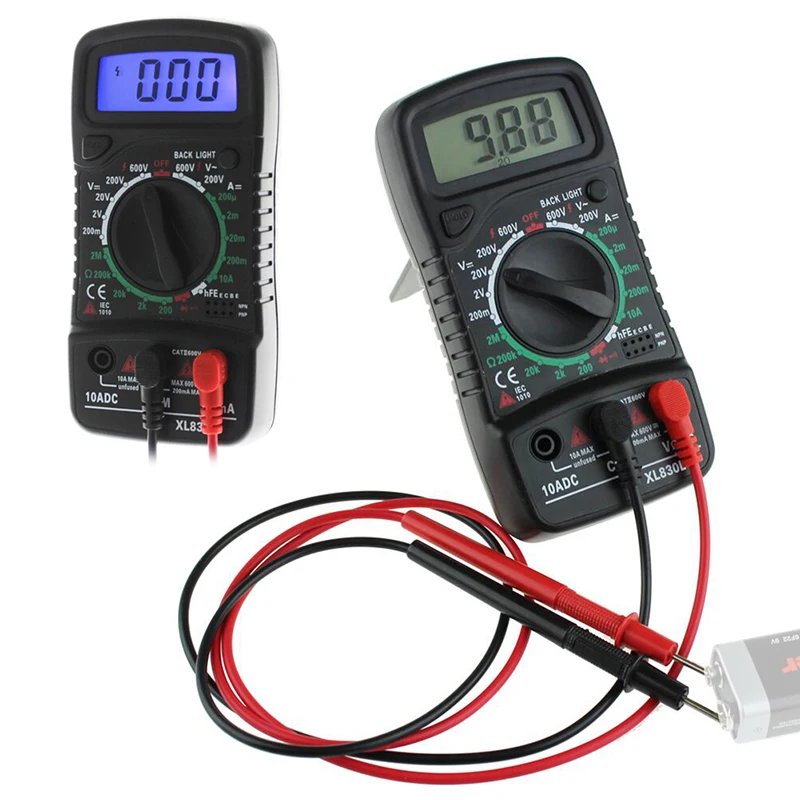 XL-830L цифровой ЖК-дисплей мультиметр Вольтметр Амперметр переменного