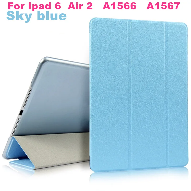 Для ipad Air 2 Air 1 чехол 9,7 Funda силиконовый мягкий чехол для задней панели из искусственной кожи чехол для ipad 6th для ipad 5 6 Чехол - Цвет: For Air 2 Blue