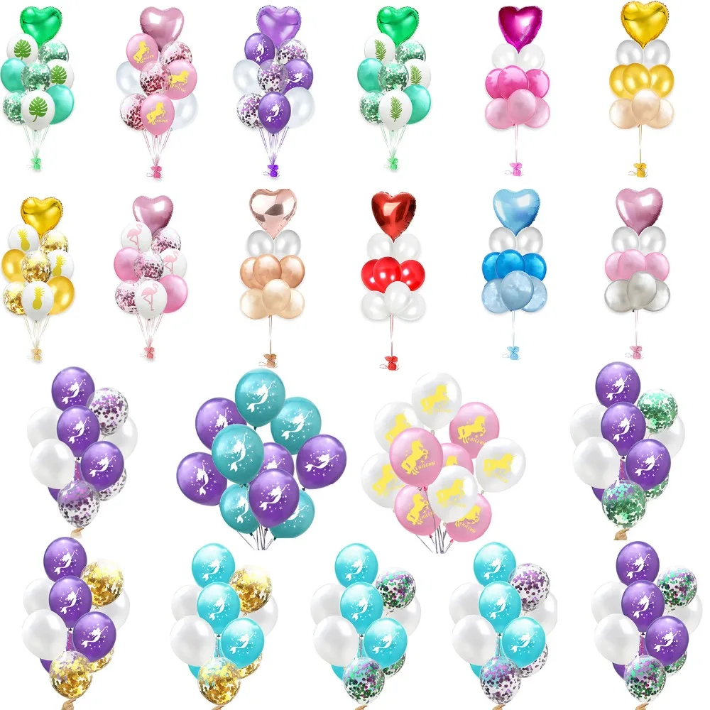 

Unicorn Mermaid Latex Balloons Happy Birthday Decorations Anniversaire Kids Helium Air Ball Toys Wedding Ballons Party Supplies