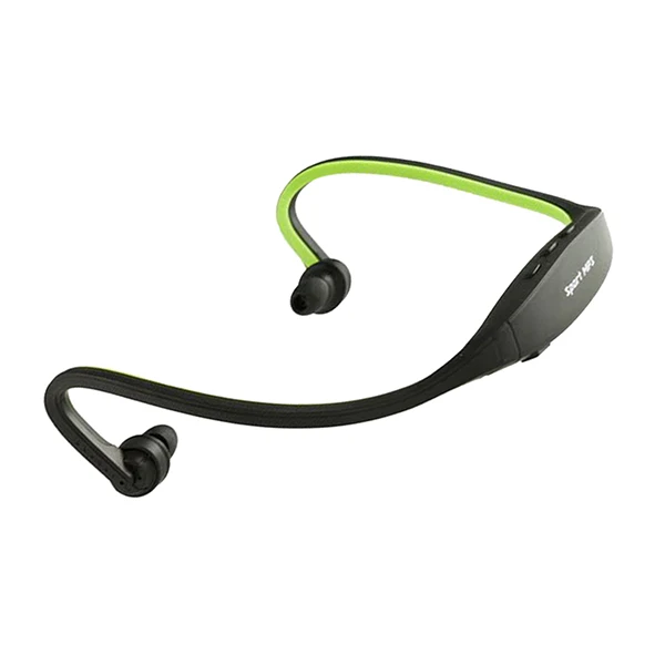 Marsnaska MP3 USB Спорт Бег музыкальный плеер гарнитура наушники TF слот новейшая и - Цвет: Зеленый