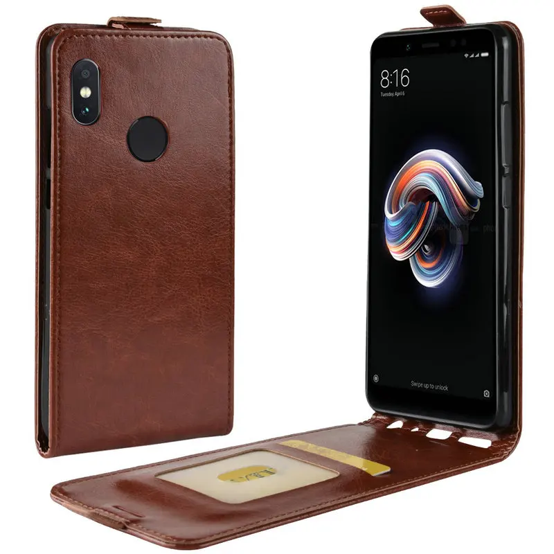 Ретро Кожаный чехол для Xiaomi Redmi Note 5 Pro AI Двойная камера 16 ГБ 32 64 Гб кошелек Флип