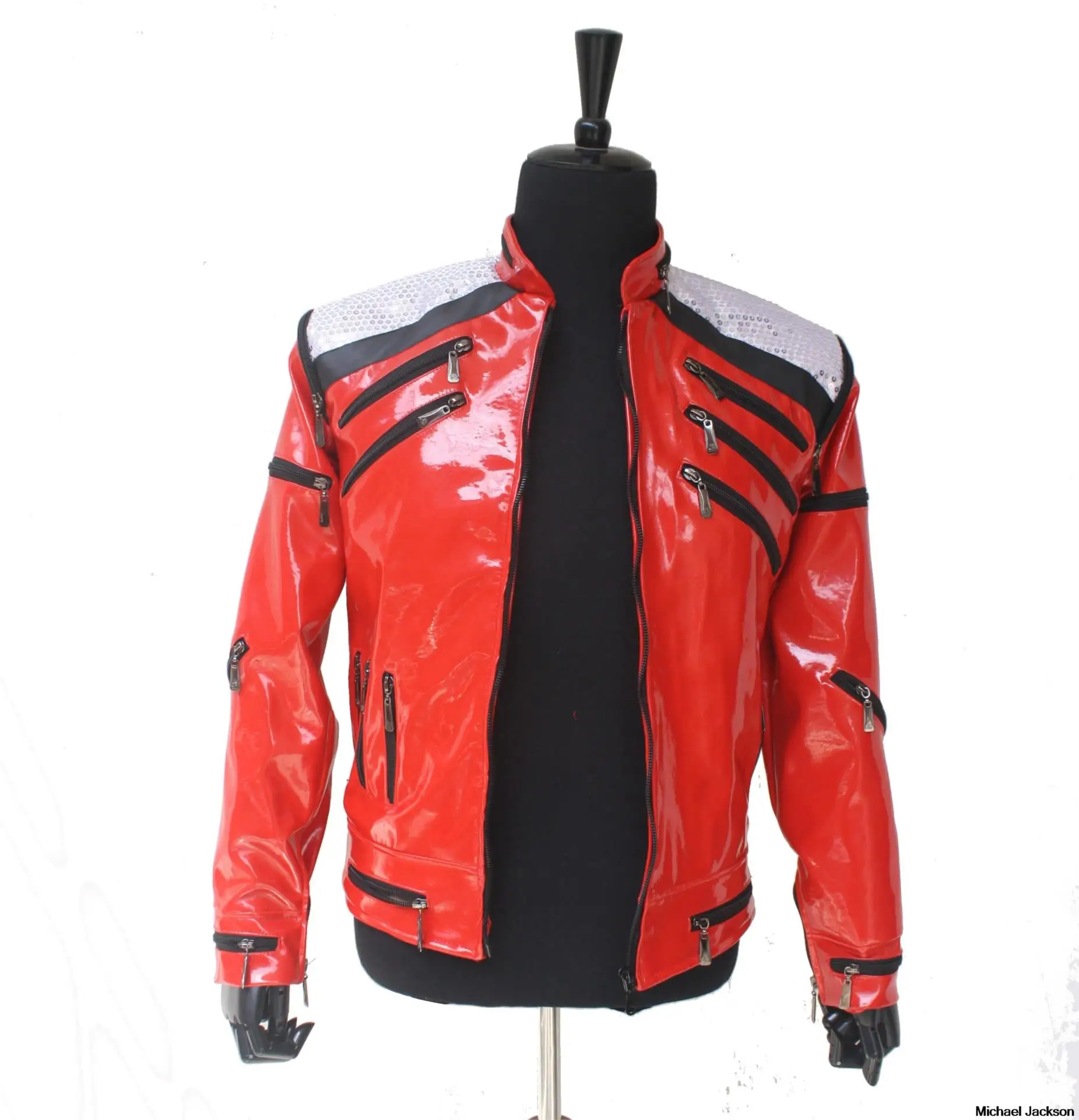 Лидер продаж, куртка в стиле панк на Красной молнии с Майклом Джексоном, MJ Beat It, Повседневная модная стильная куртка в американском стиле, имитация верхней одежды, 3 цвета