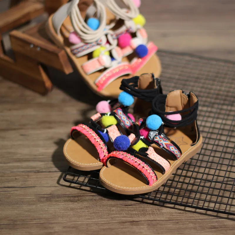 2019 летние сандалии для маленьких девочек модные из искусственной кожи богемные