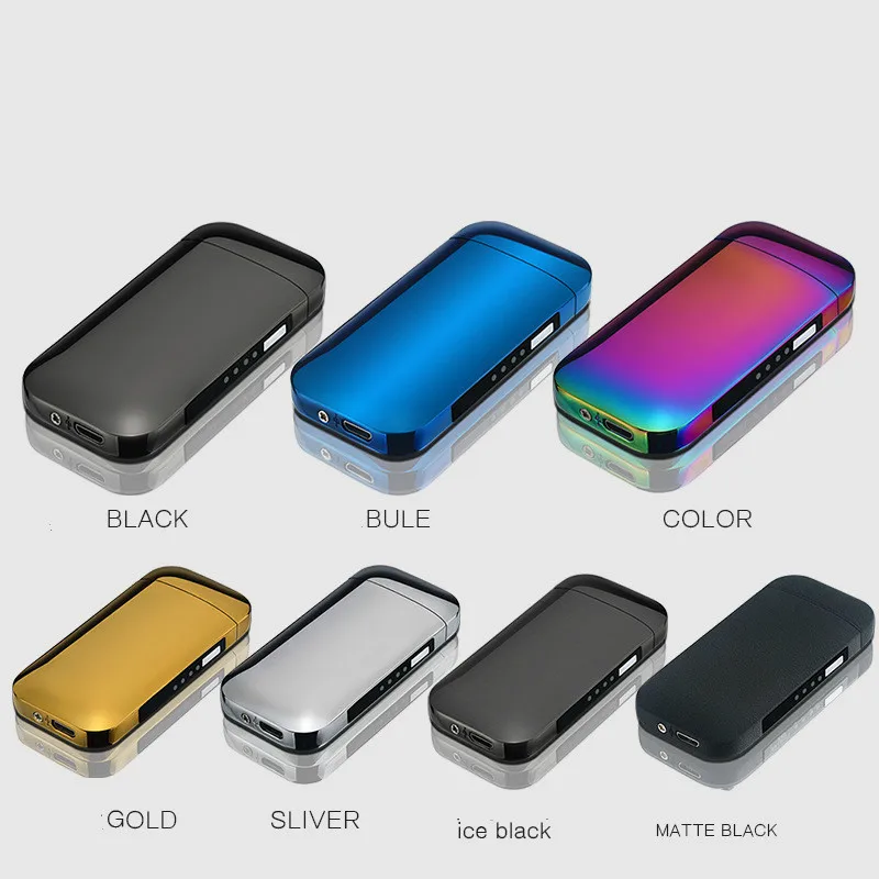 Новейшая металлическая ветрозащитная электронная Usb зарядка Зажигалка для