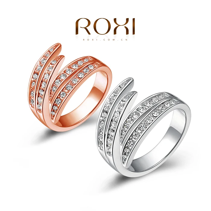 2015 новый рождественский подарок розового золота кольцо Австрийские кристаллы