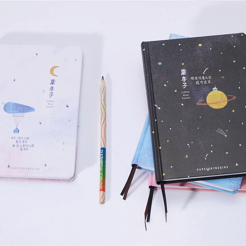 Корейский милый А5 бумажный блокнот цветные страницы каваи в твердом переплете