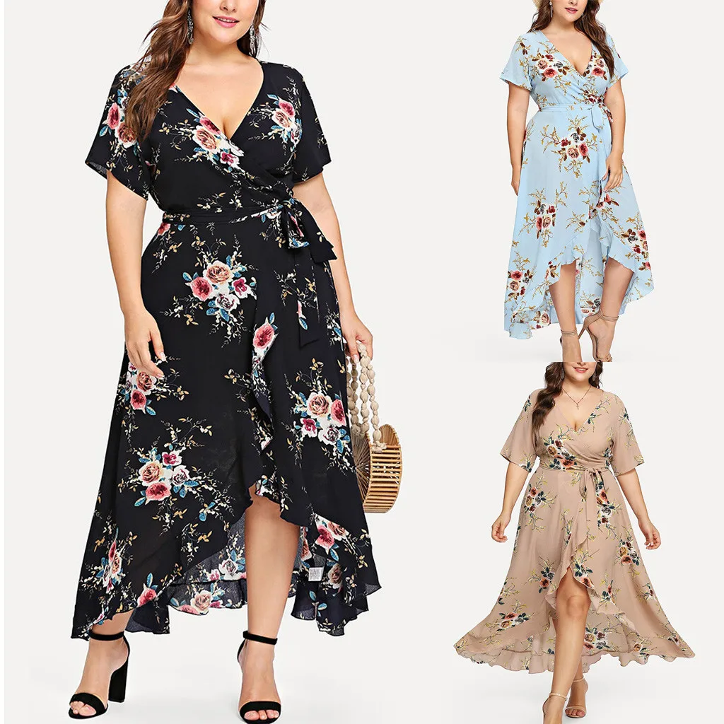 Женское Повседневное платье с коротким рукавом JAYCOSIN богемные вечерние платья v