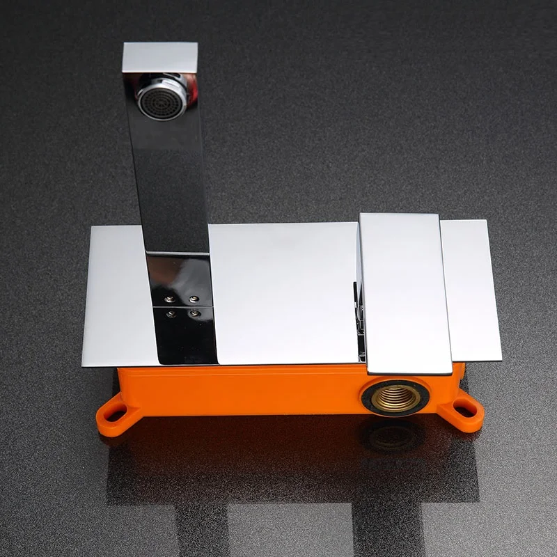 Скрытый настенный смеситель для раковины с предварительно встроенным корпусом