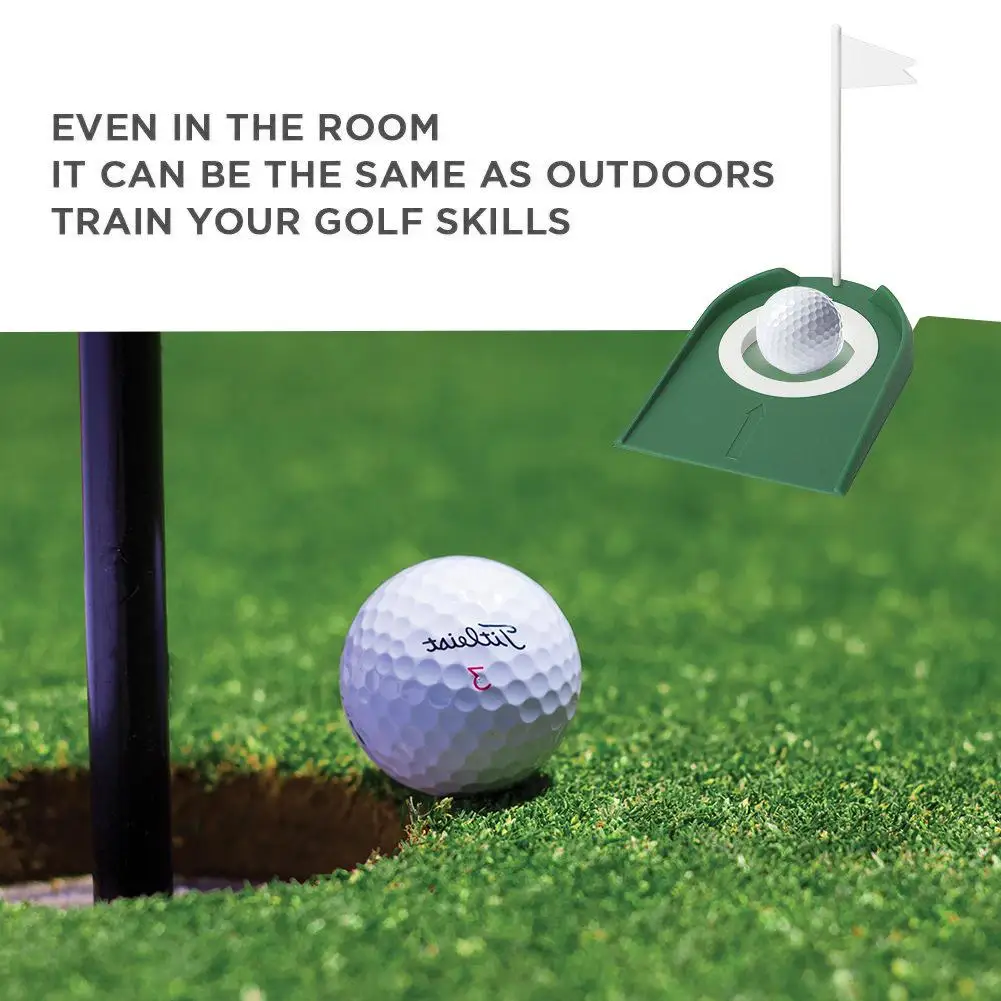 New Golf Putting Practice Cup Green Regulation Hole With Flag Indoor Training Aids |