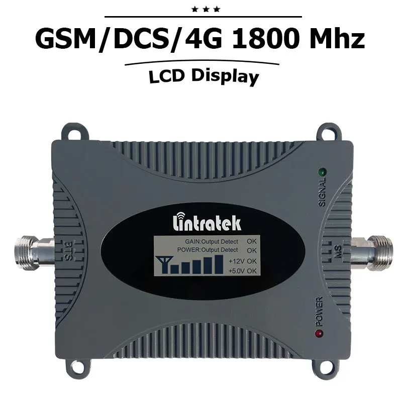 ЖК-дисплей 2G 4G LTE 1800 усилитель сигнала сотового телефона 65 дБ усиление GSM DCS
