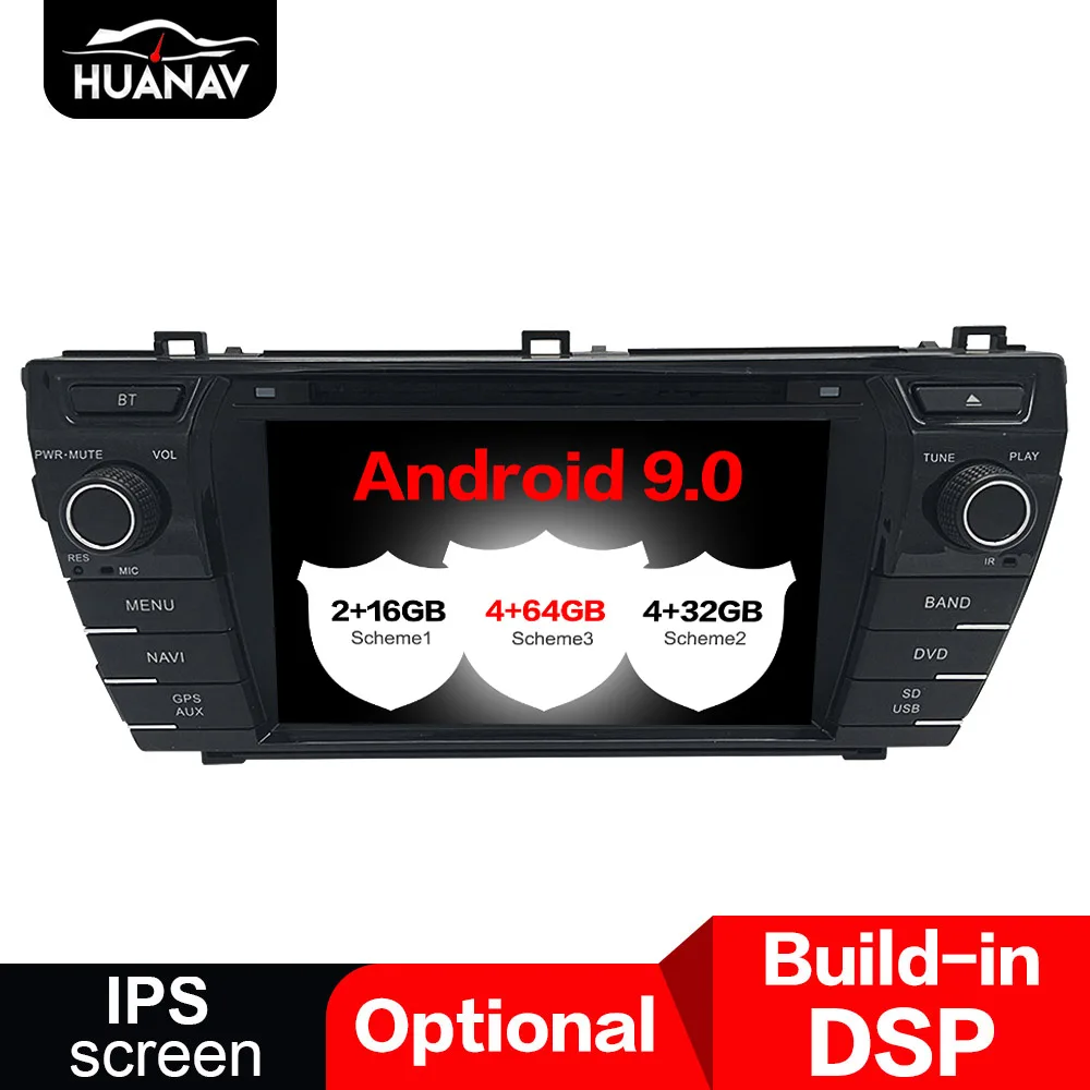 Android 9,0 Автомобильный CD dvd-плеер gps навигация для Toyota Corolla 2013 Автомобильный мультимедийный автомобильный радиоприемник головное устройство