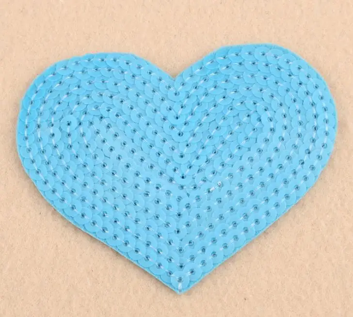 10 шт./партия Милая Звезда Сердце Красочные Блестки патчи плавкий клей одежда