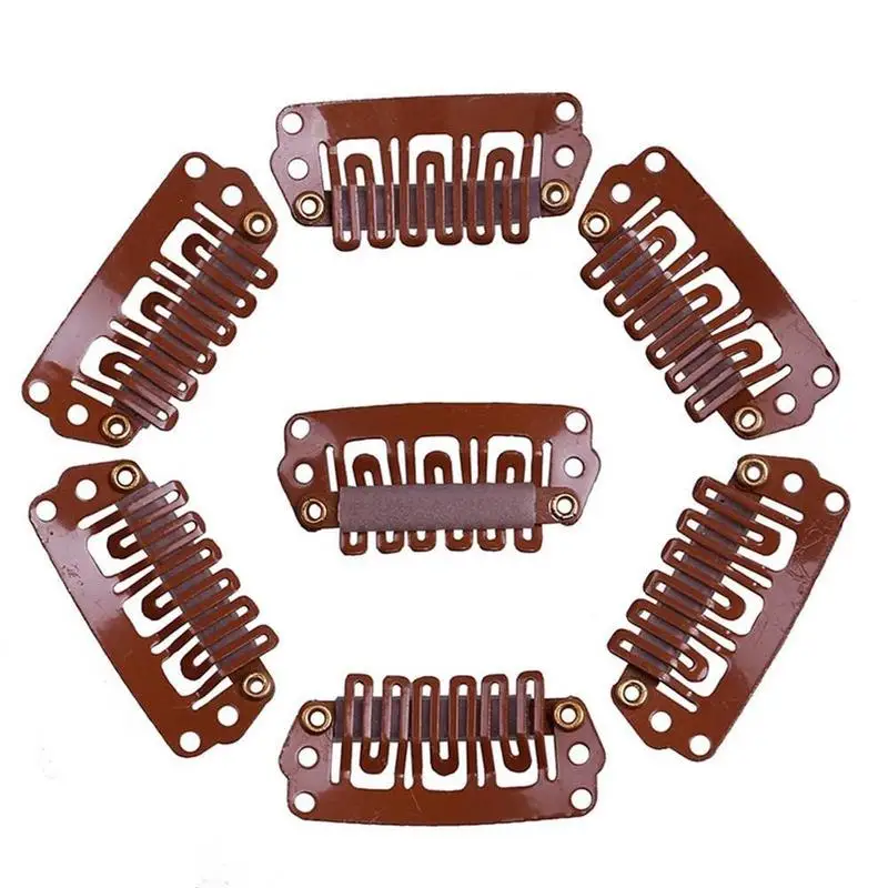 

40pcs/lot U Blonde/Brown/Black Snap Clip For Hair Extension Wig Weft 32mm 28mm MTF2590