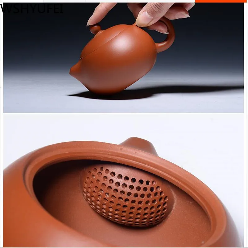 

Yixing Zisha Teapot 200ml Famous Handmade Ballhole Xi Shi Pot Smooth water Home Kung Fu Tea Set WSHYUFEI