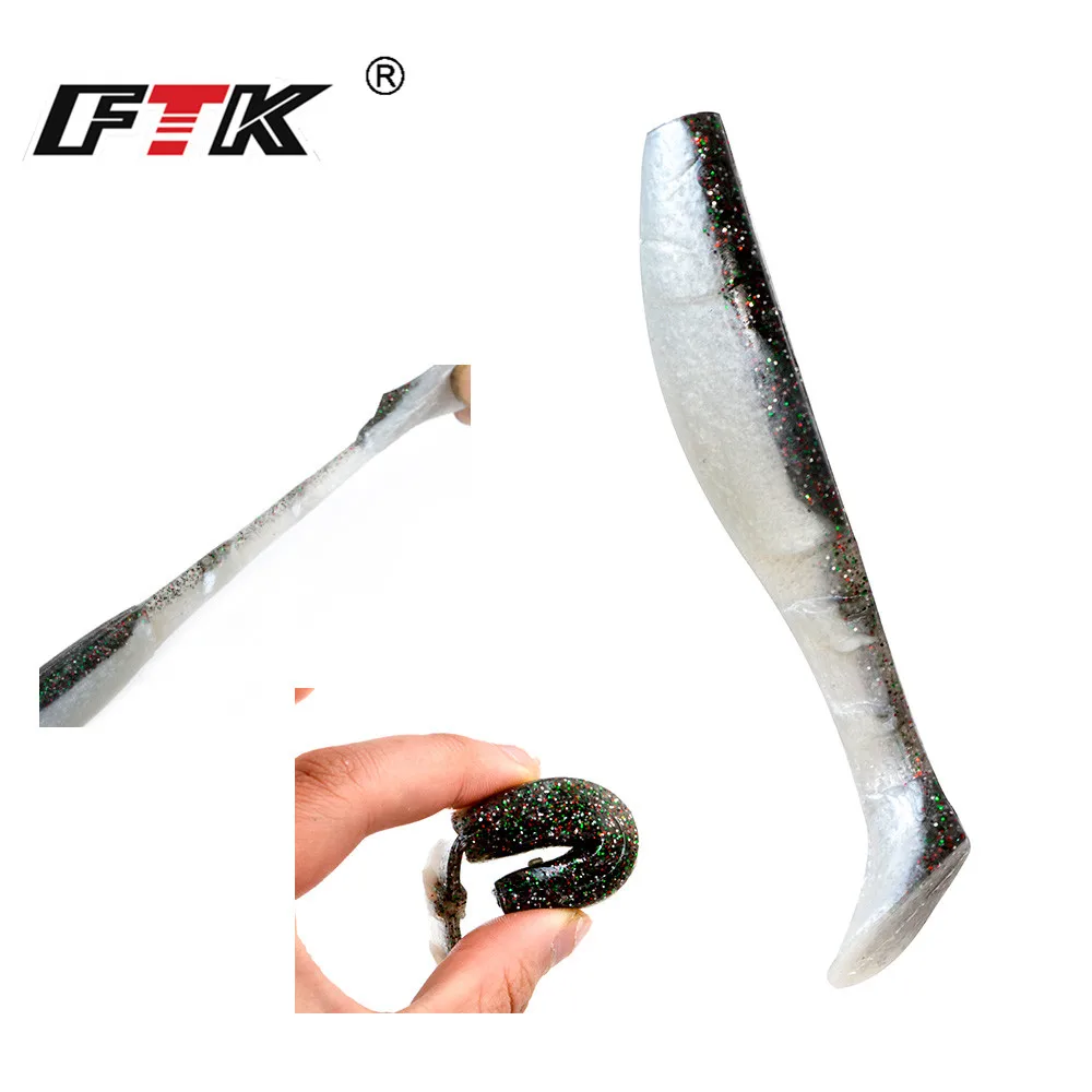 FTK Easy Shiner Φ 90 мм/7 5g 110 мм/14g Wobblers силиконовые двухцветные флейты трехсекционный