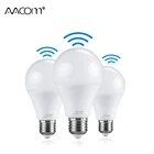 Светодиодная лампа E27 с датчиком радара, 10 Вт, 15 Вт, 20 Вт, 220 В, с пассивным ИК датчиком движения, умная Светодиодная лампа с автоматическим выключениемвключением, 6500K, A65, A70, A80