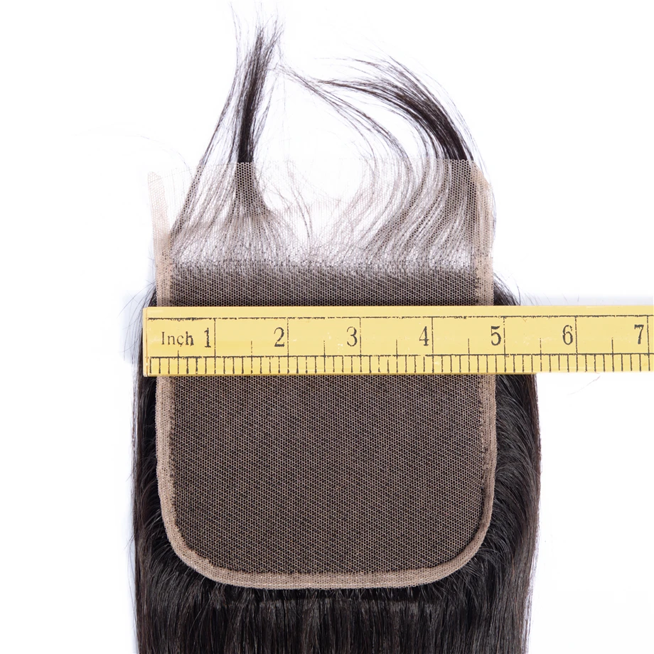 Шикарные волосы 5x5 на сетке бразильские прямые человеческие застежка с